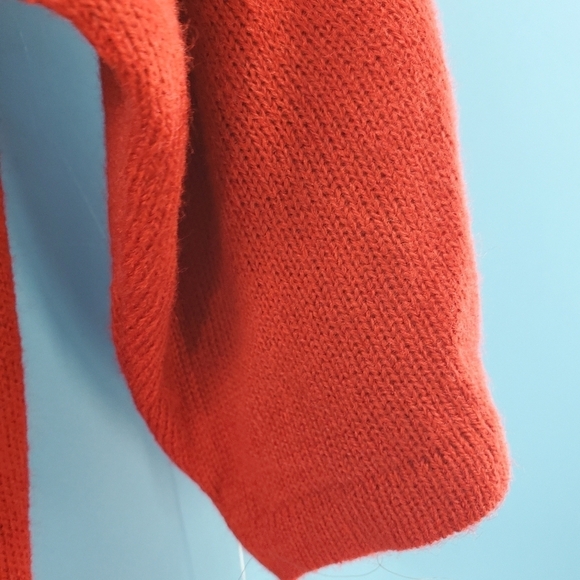 NWT R&K red knit dress with black belt Lg - Picture 13 of 16